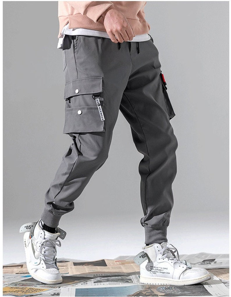 Minimalist High Fashion Pants Trendy Utility Cargo Gray and - Etsy