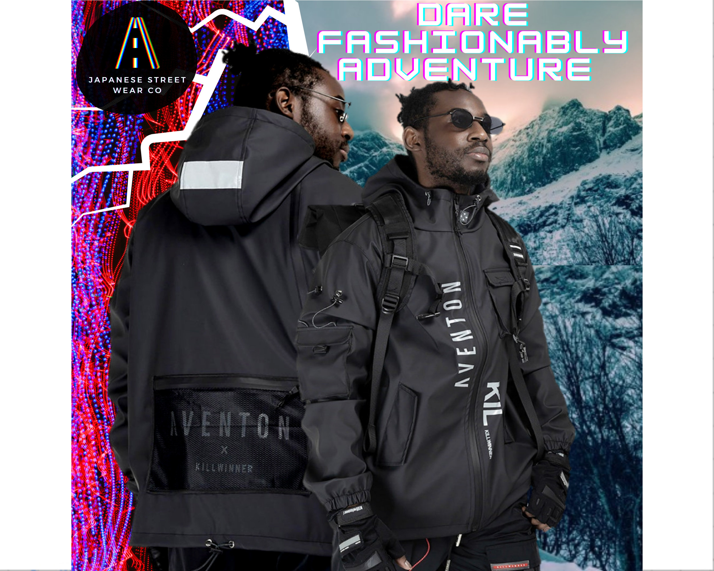 Trendy Urban Tactical Techwear Jacket Cyber Punk Black - Etsy