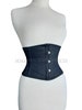 Cotton Corset , Women's Underbust Waist Trainer Corset , Steel Boned Waspie Corset , Heavy Duty Tight  Lacing Black Corset 