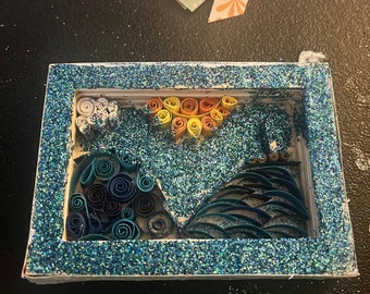 Träume auf See, Quilling-Kunst! Schattenbox