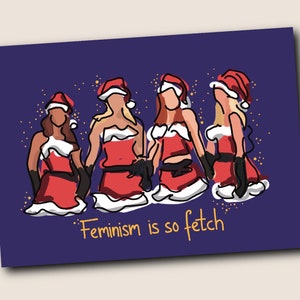 Carte de Noël Mean Girls Le féminisme est tellement intéressant pour les femmes Carte postale