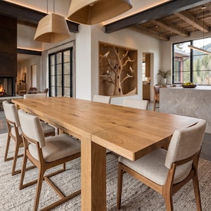 Mammoth Oak Extendable Dining Table – Handcrafted Family Table