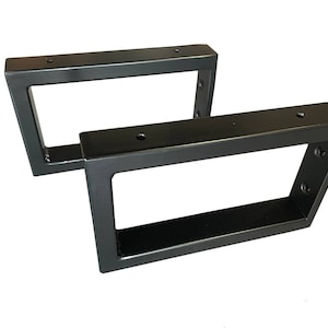 Suportes de metal retangulares para prateleiras e tampos de lavatórios, suportes industriais pesados, suportes de prateleira decorativos montados na parede