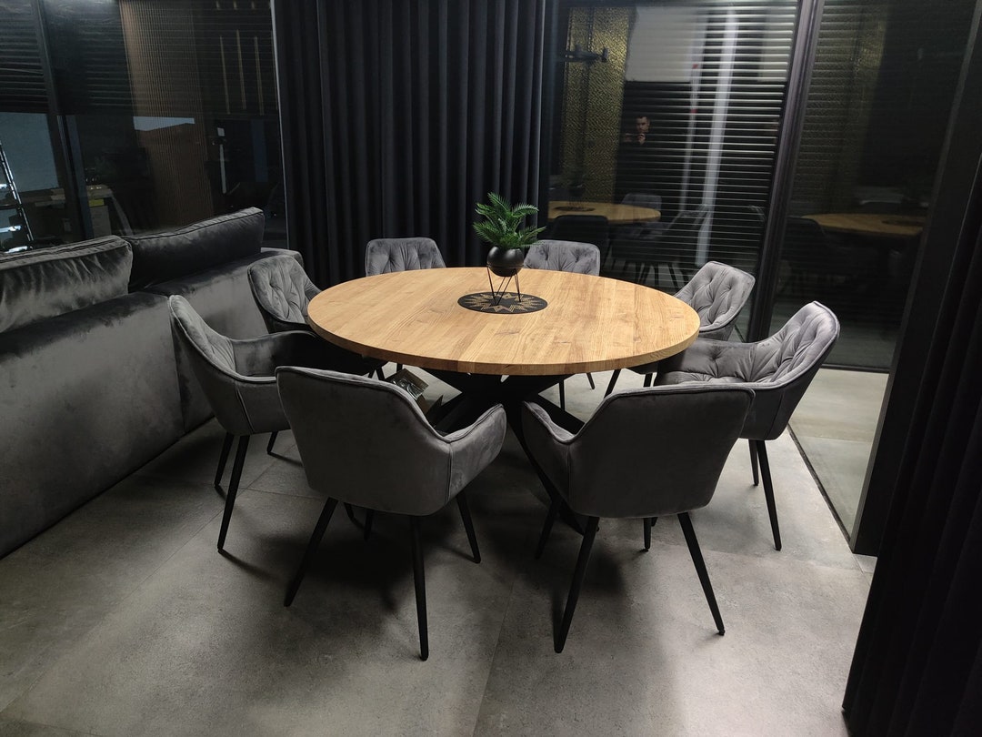Buy Functional EXPANDABLE DINING TABLE With Metal Legs Perfect for Dining  Room Kitchen or Restaurant Available in Round and Ovals Shapes Online in