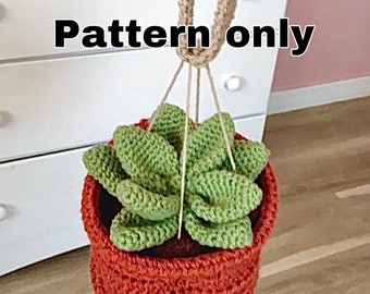 Modèle de sac à main pour plantes en pot au crochet