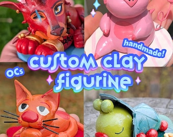 Custom Handmade Clay Figurine (made to order)
