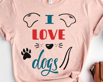 I Love Dogs Shirt - Etsy Australia