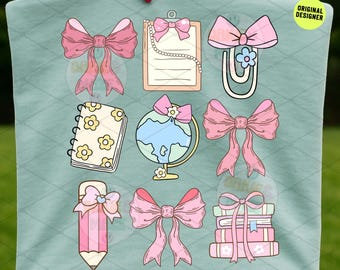 Cute teacher coquette png, Book png, teacher png, teacher life png, kindergarten teacher png, childrens book, teacher sublimation design,