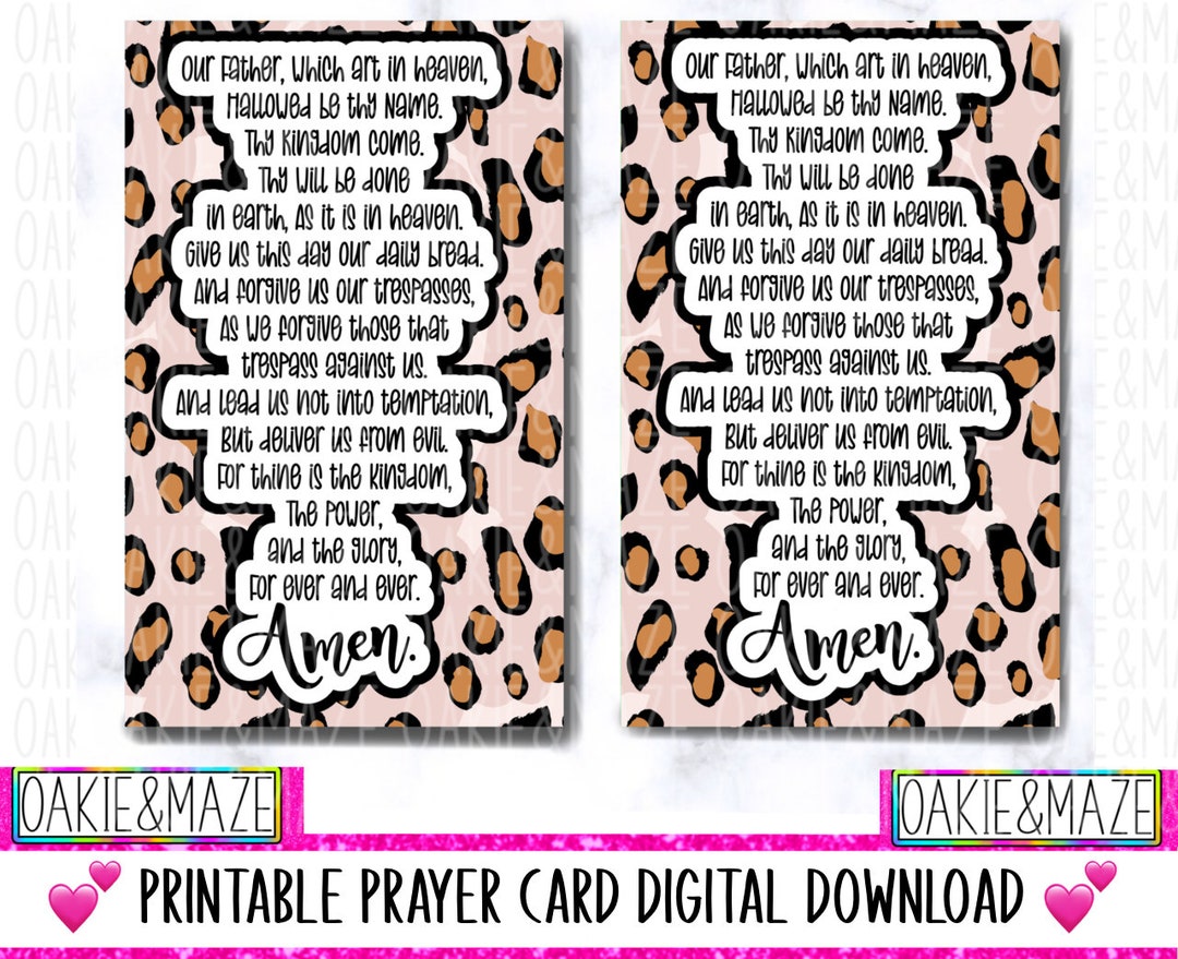 The Lords Prayer Png, Prayer Card Printable, Church Printable, Prayer ...