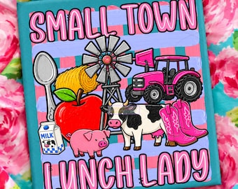 Lunch Lady PNG, Small Town Cafeteria Worker Sublimation Clipart, Funny Retro Kitchen Crew Design, Cute School Lunch Lady Digital Graphic png