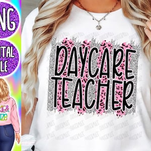 Niedliche Kinderpflegerin Geschenk Anerkennung Job Kinder Baby Sublimationsdruck Png Design Shirt Becher digital