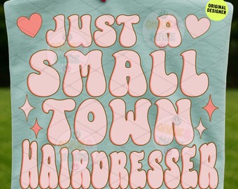 Hairstylist PNG: Retro Small Town hairdresser, hairstylist png, cosmetology png, hair stylist png, hair salon, beautician png (Digital File)