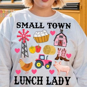 Lunch Lady PNG, Small Town Cafeteria Worker Sublimation Clipart, Funny Retro Kitchen Crew Design, Cute School Lunch Lady Digital Graphic