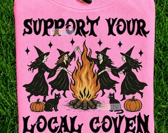 Support your local coven png, Halloween witch png, fall png download, Halloween costume png, witches png, Salem png, black cat png, coven