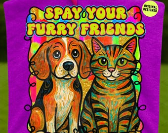 Whimsy Spay and Neuter Haustiere PNG Sublimation Design Tierrettung Awareness Grafik Digitaler Download für Shirts Aufkleber Shelter Worker Tierarzt