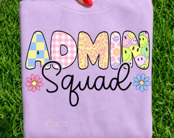 Admin squad cute women administrator administration job work school medical office receptionist management administrators sublimation png