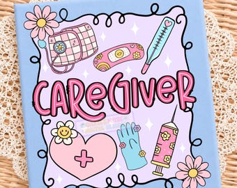 Cuidador PNG Enfermera Vida Clipart Lindo Médico Estético Retro Trabajador de la Salud Descarga Digital Pastel Boho Enfermera PNG Archivo Regalo para cuidador