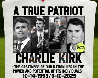 ORIGINAL 2 designs included American patriot png, charlie kirk png sublimation file in memory of charlie, freedom png, sublimation file