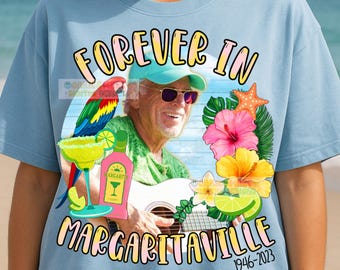 Forever in Margaritaville PNG, Jimmy Buffett Tribute Sublimation, Tropical Parrot Beach Vacation Digital Design Clipart country music beach