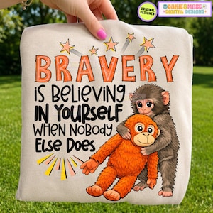 ORIGINAL DESIGNER punch the monkey viral zoo video Japan inspirational quote stuffed animal bravery png Sweatshirt Clipart Digital design