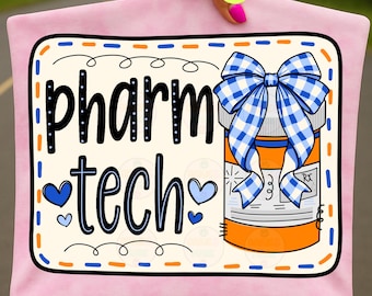 Pharmacy Squad PNG, Cute Pill Bottle Heart Sublimation Clipart, Funny Pharmacy Job Digital Design for Pharmacists, Techs, Shirts, Hoodies,