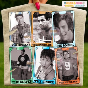 Adam Sandler Tarot Cards PNG, Funny 90s Comedy Meme Sublimation, Retro Movie Actor Clipart, Digital Sandler Graphic Pack