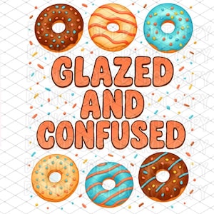 SALE Funny donut pastry food doughnut lover  Ready to print sublimation png File heat transfer sublimation art image digital download