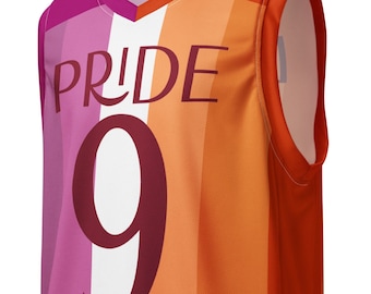 Personalized Lesbian Pride Basketball Jersey: LGBTQIA+ Sports Tank