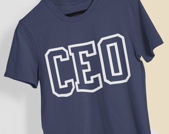 CEO-T-shirt: vrouwelijke ondernemer ronde hals, motiverend relatiegeschenk