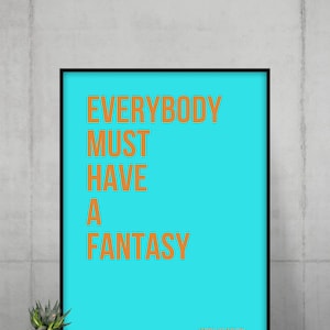 Framed Andy Warhol &#39;Fantasy&#39; Quote Art Print