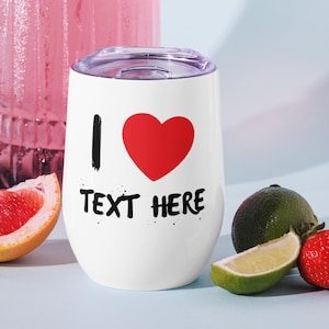 Personalised I Heart Wine Tumbler | Personalised Gifts
