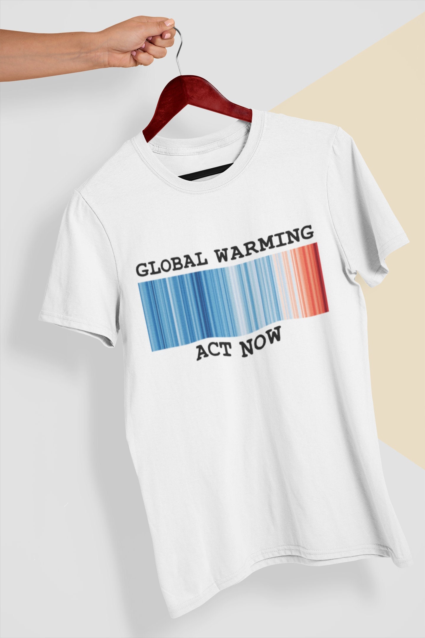 Climate Change Global Warming Stripes - Sustainably Made Women's t-shirt