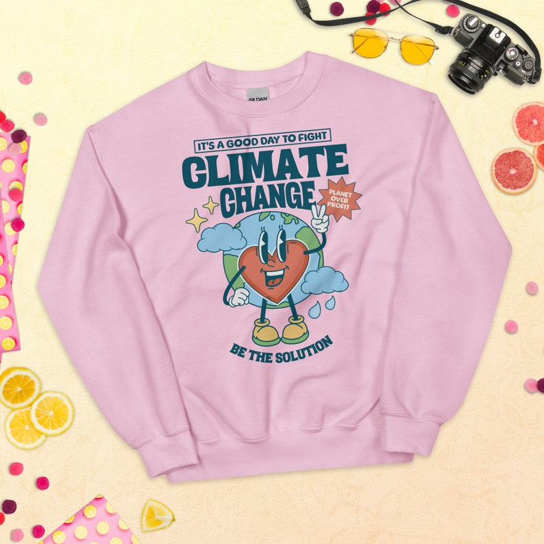 Stop Climate Change or Die Frying - Sustainably Made Unisex Sweatshirt