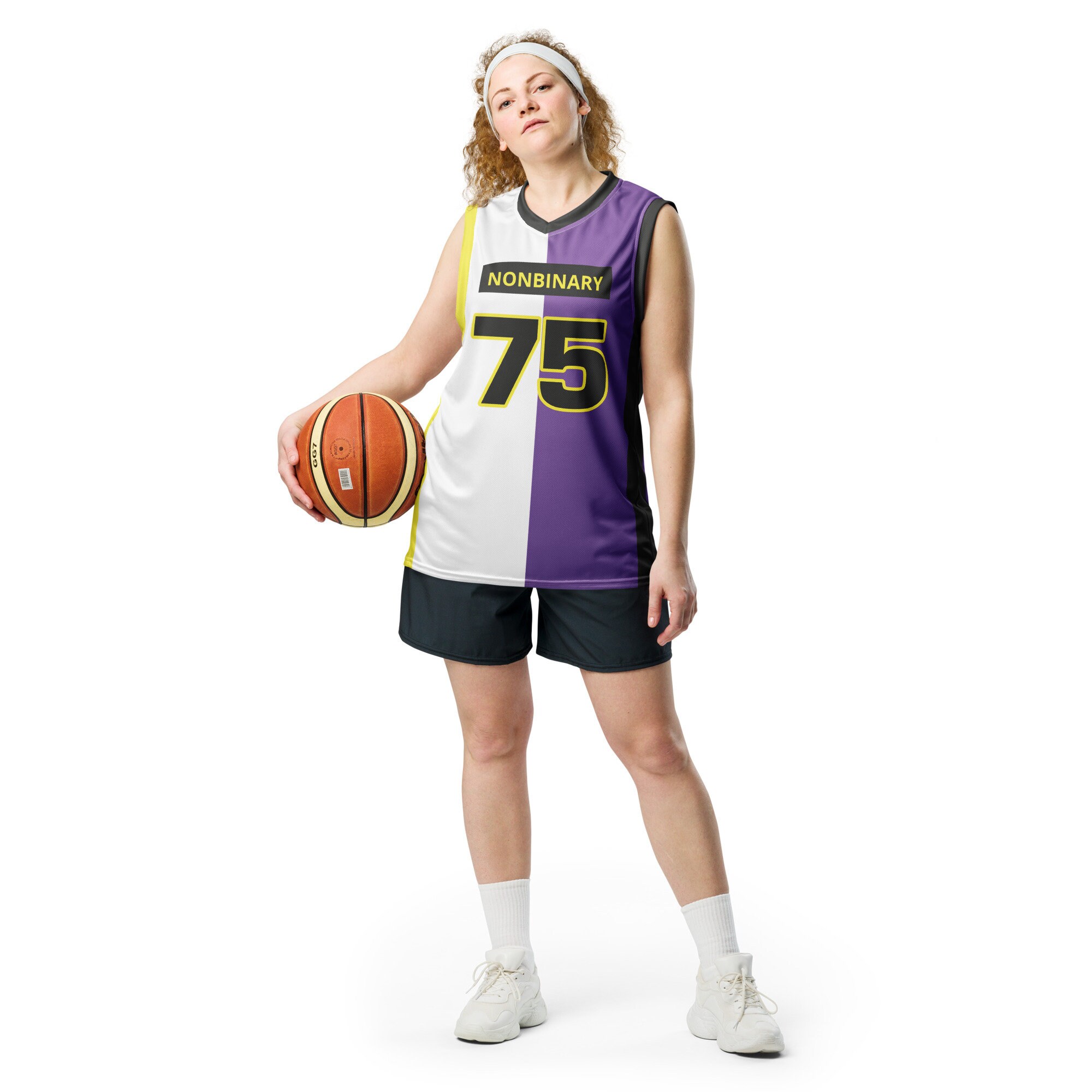 パーソナライズされたノンバイナリープライドバスケットボールジャージ