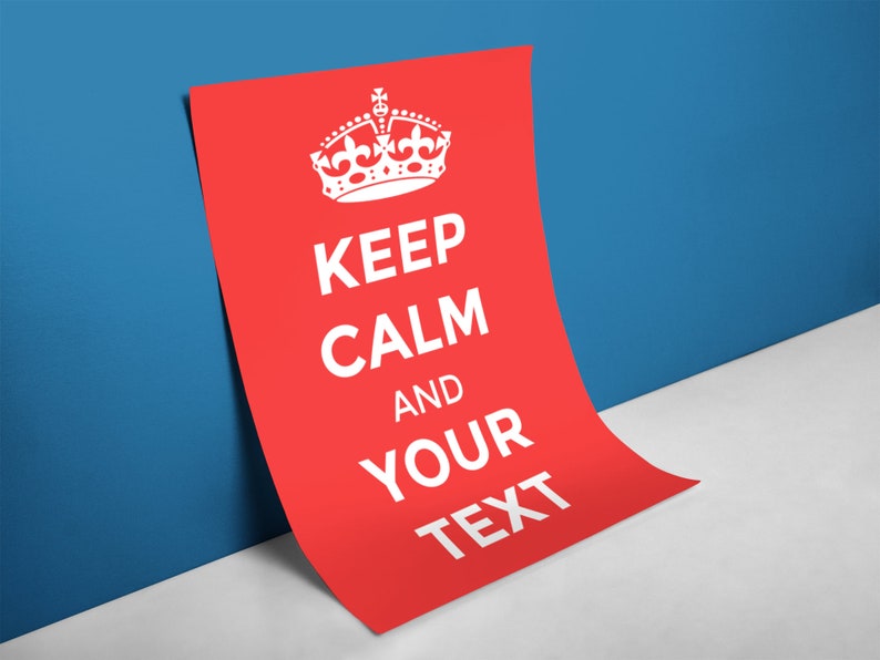 Personalised Keep Calm and Carry on Print Custom Poster - Etsy