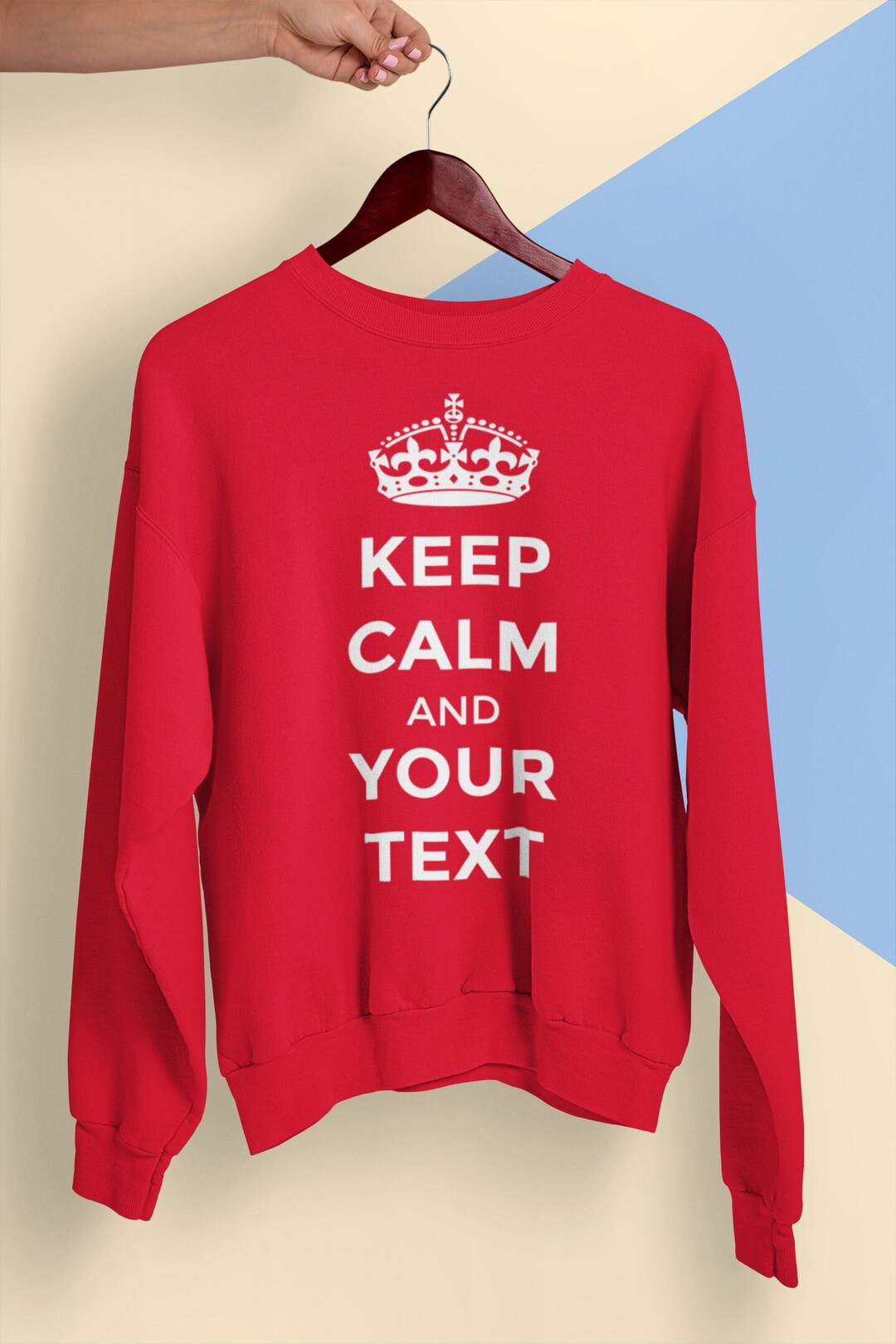 Felpa personalizzata Keep Calm: maglietta con slogan