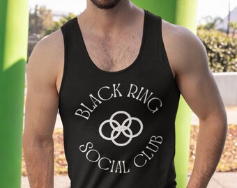 Swinger Black Ring Social Club Men's Jersey Tank