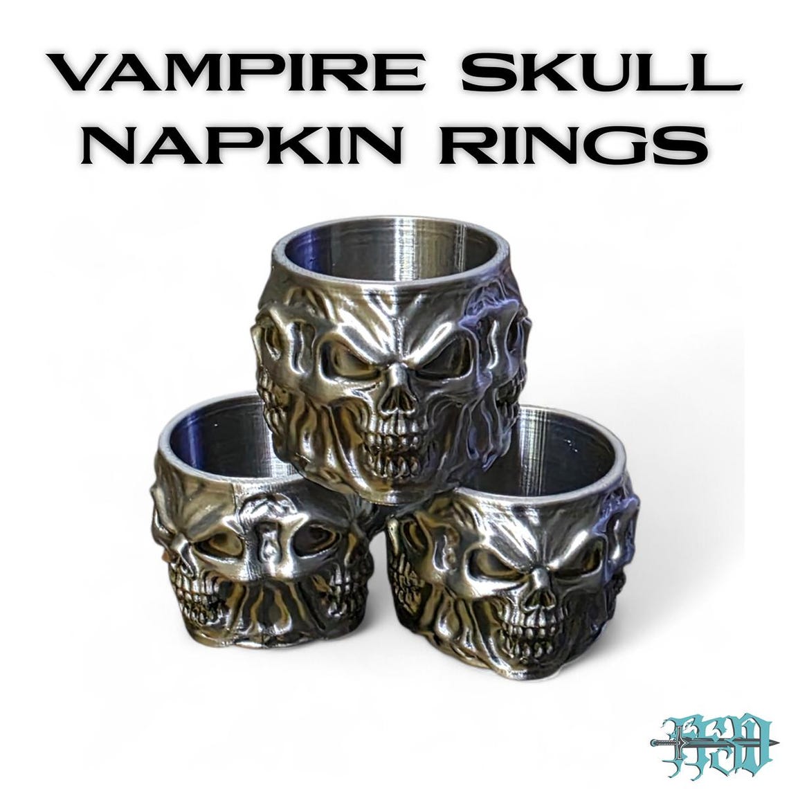 Vampire Rinkles Vampire Skull Napkin Rings – Set of 4 – Gothic Table Decor - Etsy