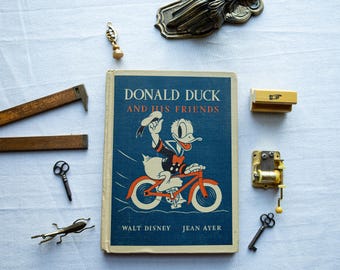 Donald Duck and his Friends, Walt Disney Children&#39;s Book, by Jean Ayer, 1939 Hardcover