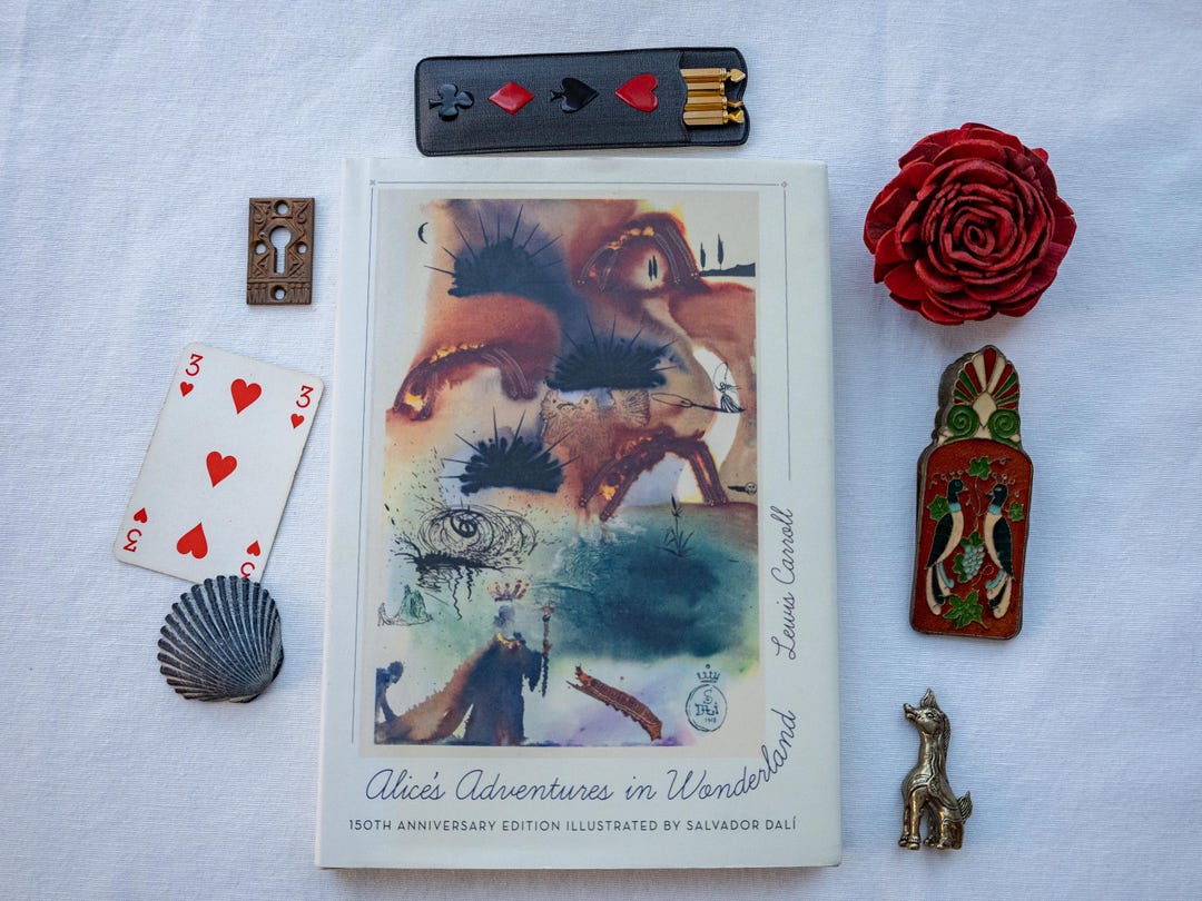 Alice in Wonderland Art Book, Salvador Dali Illustrations, 150th ...
