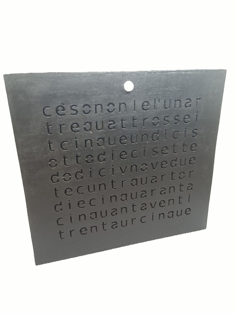 Kit WordClock Jupiter Dark Slate - Orologio con parole fai da te