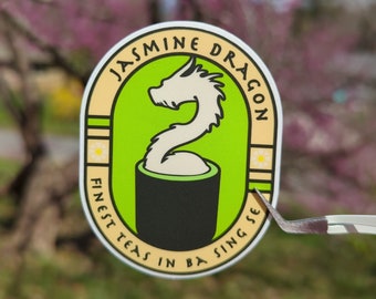 Jasmine Dragon Logo - 3" Vinyl Sticker - Weatherproof!