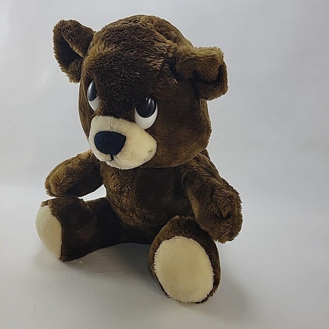 Vintage 1975 R. Dakin Dark Brown Teddy Bear Plush Stuffed Animal Toy 14 ...