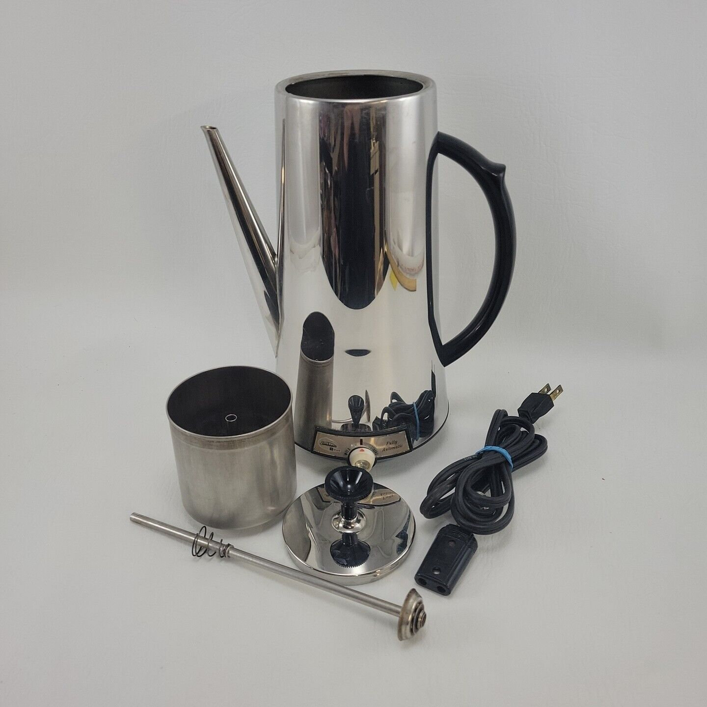 Vintage Sunbeam AP-Z 12 Cup Electric Percolator Glass Gold Stars Coffee Pot