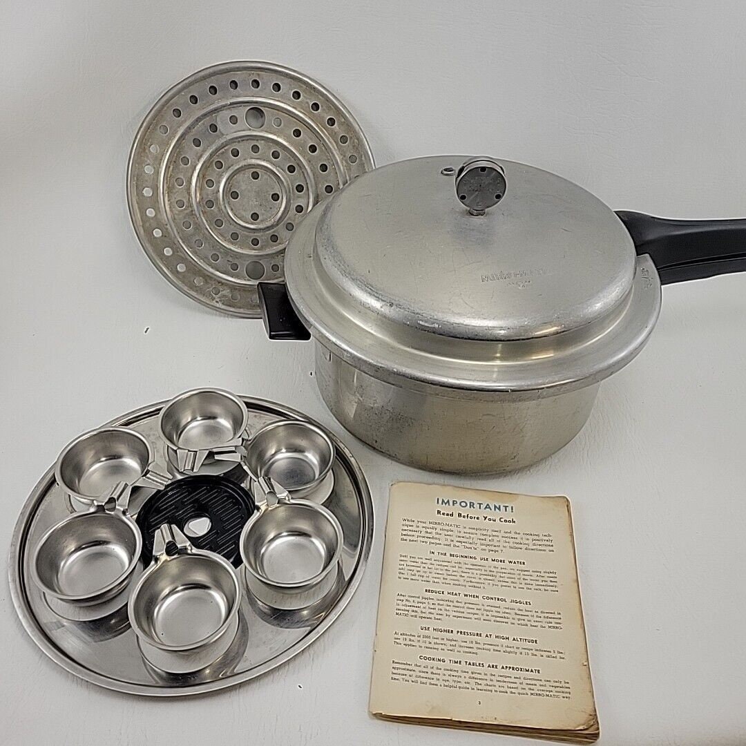 VTG Mirro Matic 6 Quart Pressure Cooker 396M Jiggler Gasket Trivet Insert Manual