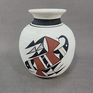 Native American Pueblo Pottery Vase 8"