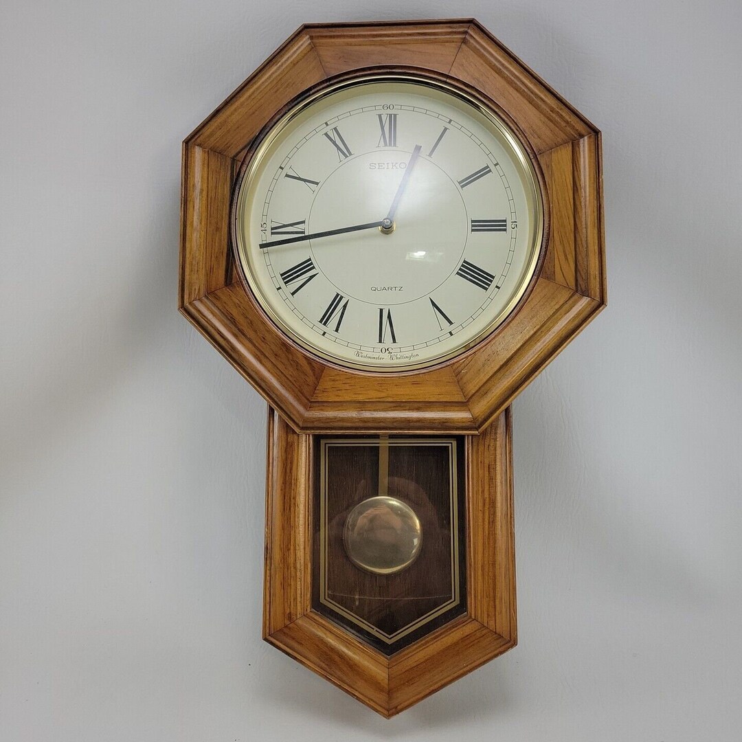 Seiko Schoolhouse Pendulum Wall Clock, Tested Working Etsy