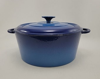 Blauw emaille gemaakt in Frankrijk 26 kookpot grote Nederlandse oven 5,5 qt