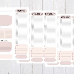 Utskrivbara veckoplanerare