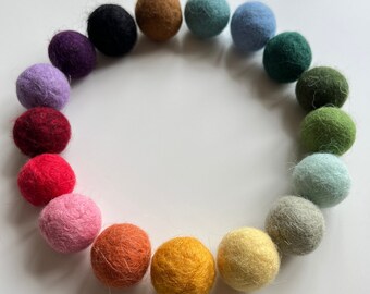 2,5 cm Wool Felt Balls, Choose Your Color Felt Ball DIY, Wool Balls, 25 mm Felt Balls Wholesale, Felt Pom Poms, Colourful Wool Felt Balls